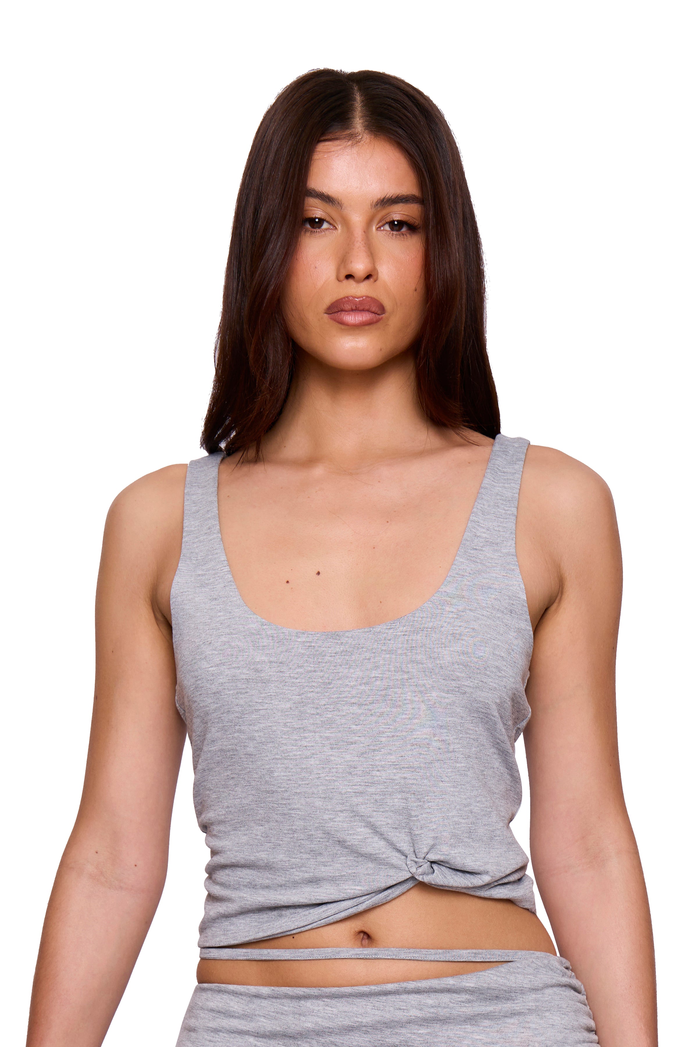 Grey Marl Twist Top