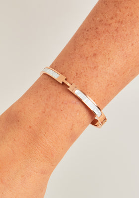Zamia Rose Gold H Bangle Zamia Rose Gold H Bangle