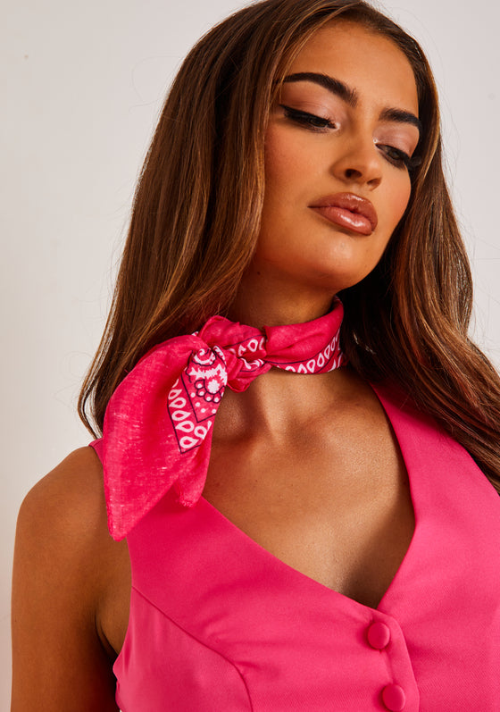 Jean Pink Paisley Bandana