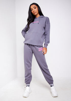 Cleo Charcoal Oversized Printed Joggers Cleo Charcoal Oversized Printed Joggers