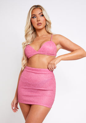 Monroe Pink Glitter Bralet Monroe Pink Glitter Bralet