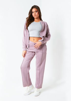 Bailey Mauve Purple Seam Detail Wide Leg Joggers Bailey Mauve Purple Seam Detail Wide Leg Joggers