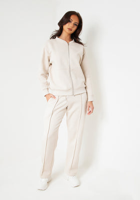 Bailey Cream Seam Detail Wide Leg Joggers Bailey Cream Seam Detail Wide Leg Joggers