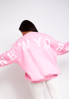 Desiree Pink New York Oversized Sweatshirt Desiree Pink New York Oversized Sweatshirt