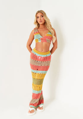 Madison Multi Colour Stripe Knitted Bralette Madison Multi Colour Stripe Knitted Bralette