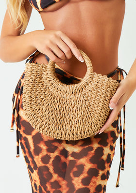 Violet Camel Crossbody Straw Bag Violet Camel Crossbody Straw Bag