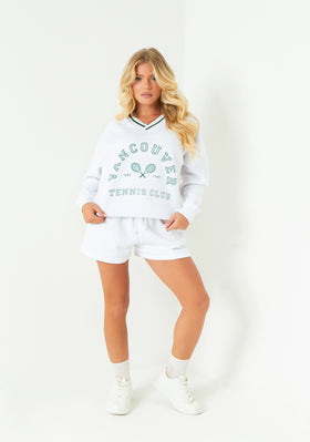 Nadia White Sweater Shorts Nadia White Sweater Shorts
