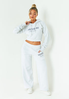 Sienna Grey Missy Sport Slogan Joggers Sienna Grey Missy Sport Slogan Joggers