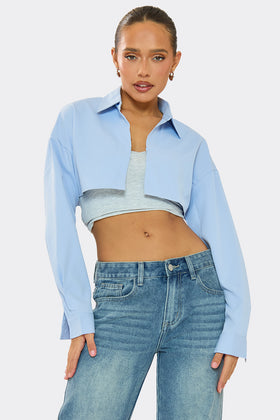 Madison Blue Extreme Cropped Shirt Madison Blue Extreme Cropped Shirt