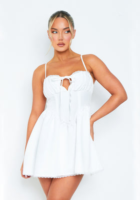 Olivia White Cami Skater Mini Dress Olivia White Cami Skater Mini Dress
