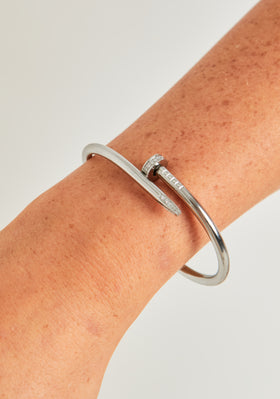 Ruby Silver Nail Bangle Ruby Silver Nail Bangle