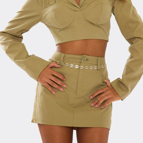 Diamante Chain Detail Belt In Gold Diamante Chain Detail Belt In Gold