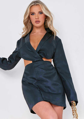 Grace Black Cut Out Blazer Dress