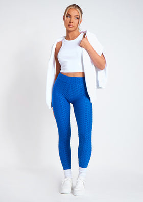 Ayvia Blue Waffle Active Ruched Bum Leggings Ayvia Blue Waffle Active Ruched Bum Leggings