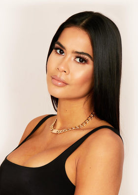 Faith Gold Chunky Signet Chain Necklace Faith Gold Chunky Signet Chain Necklace