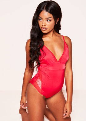 Dora Red Slinky Mesh Bodysuit Dora Red Slinky Mesh Bodysuit
