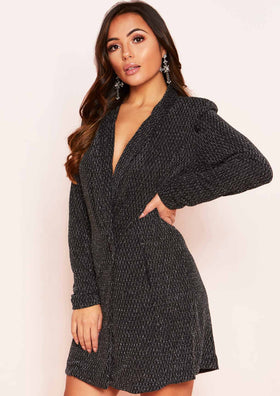 Heidy Silver Stitch Detail Blazer Dress Heidy Silver Stitch Detail Blazer Dress