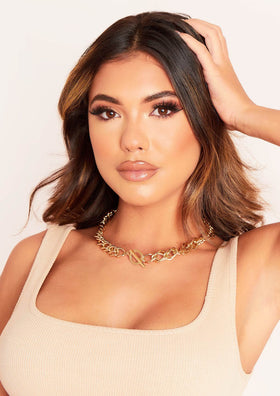 Laura Thick Gold Lock Necklace Laura Thick Gold Lock Necklace