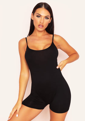 Ellen Black Strappy Scoop Neck Unitard Ellen Black Strappy Scoop Neck Unitard