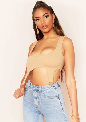 Chaka Stone D Ring Corset Crop Top Chaka Stone D Ring Corset Crop Top