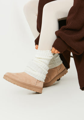 Lara White Chunky Leg Warmers Lara White Chunky Leg Warmers