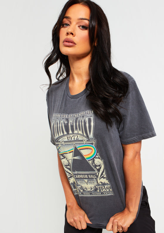 Antonella Pink Floyd Washed Black Oversized Band T-Shirt
