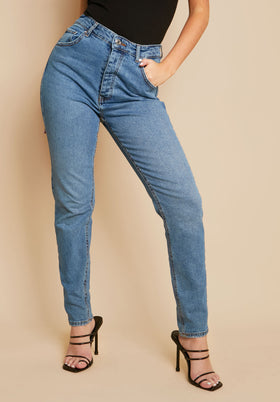 Ashanti Blue Mom High Waisted Jeans