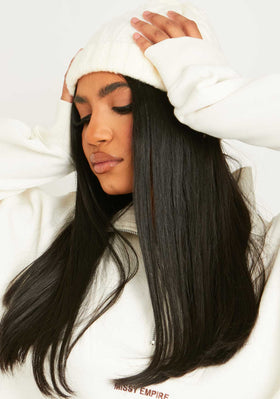 Alara Cream Cable Knit Beanie Alara Cream Cable Knit Beanie