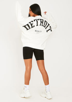 Maxine White Detroit Printed Oversized Sweater Maxine White Detroit Printed Oversized Sweater