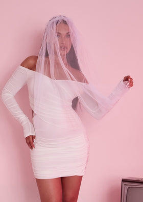 Halloween White Fancy Dress Veil Halloween White Fancy Dress Veil