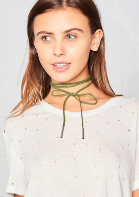 Serena Green Wrap Around Choker Serena Green Wrap Around Choker