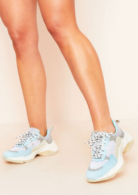 Durru Blue White Chunky Trainers Durru Blue White Chunky Trainers