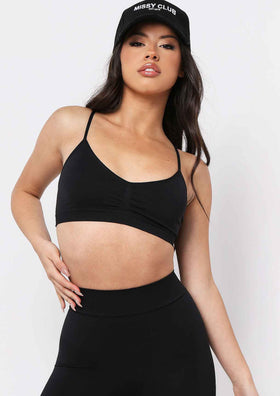 Ciara Black Seamless Shapewear Strappy Bralet Ciara Black Seamless Shapewear Strappy Bralet