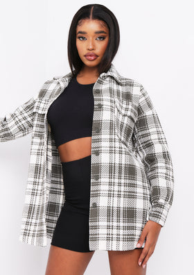 Shelby Green Checked Shacket Shelby Green Checked Shacket