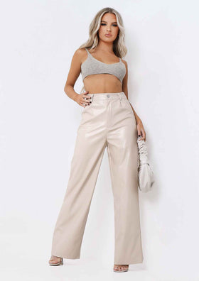 Emily Stone PU Wide Leg Trousers Emily Stone PU Wide Leg Trousers