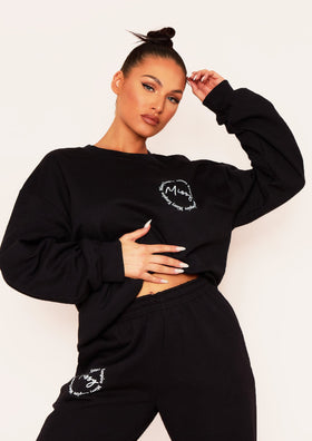 Isla Black 'Missy' Slogan Sweatshirt Isla Black 'Missy' Slogan Sweatshirt