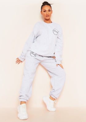 Liliana Grey 'Missy' Slogan Casual Joggers Liliana Grey 'Missy' Slogan Casual Joggers