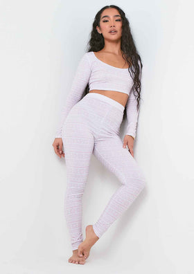 Elena Pink Christmas Print Legging Pyjama Set Elena Pink Christmas Print Legging Pyjama Set