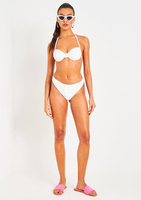 Irla Ivory Halter Neck Ruched Detail Underwire Bikini Top Irla Ivory Halter Neck Ruched Detail Underwire Bikini Top