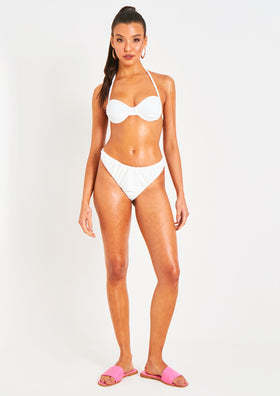 Aston Ivory Ruched Bikini Thong Aston Ivory Ruched Bikini Thong