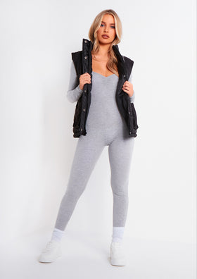 Soph Grey Wide Neck Jumpsuit Soph Grey Wide Neck Jumpsuit