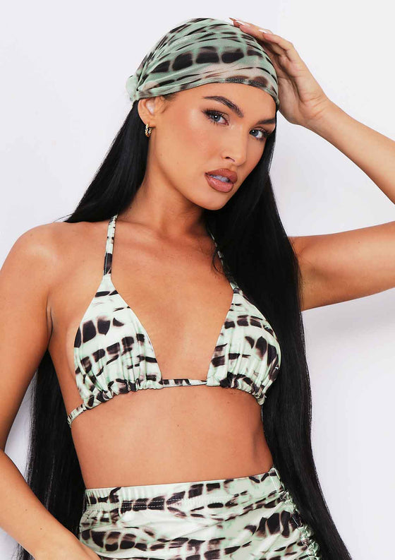 Maria Green Print Bandana