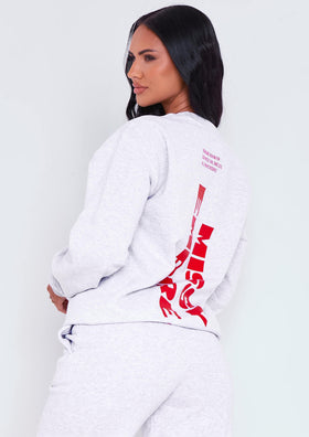 Lauren Grey Missy Empire Slogan Sweatshirt Lauren Grey Missy Empire Slogan Sweatshirt