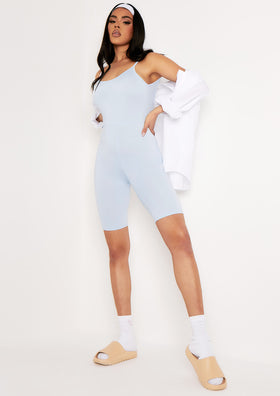 Elora Blue Backless Unitard Elora Blue Backless Unitard