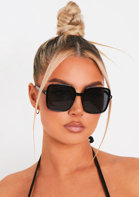 Zola Black Oversized Square Sunglasses Zola Black Oversized Square Sunglasses