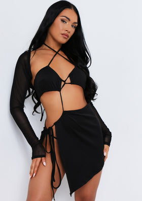 Zelda Black Cut Out Bolero Dress Zelda Black Cut Out Bolero Dress