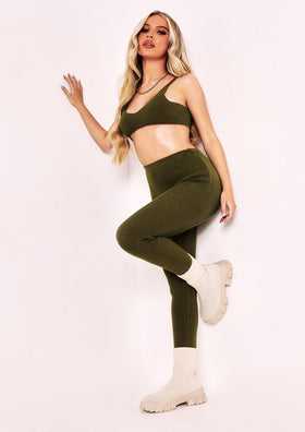 Lyla Olive Knitted Ribbed Leggings Lyla Olive Knitted Ribbed Leggings