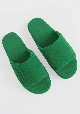 Rochelle Green Terry Slides Rochelle Green Terry Slides
