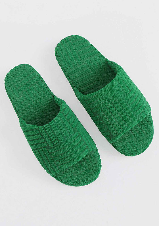 Rochelle Green Terry Slides