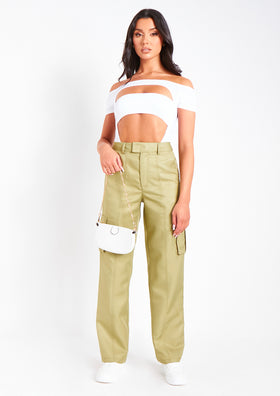 Kara Olive High Rise Cargo Pants Kara Olive High Rise Cargo Pants